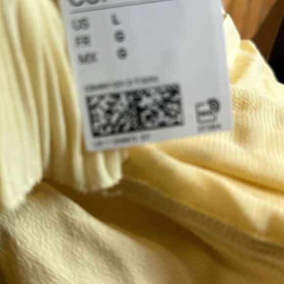 H&M Edition S/S 2025 Ruffled Pale Yellow Tunic Blouse Limited Edition - Picture 12 of 12